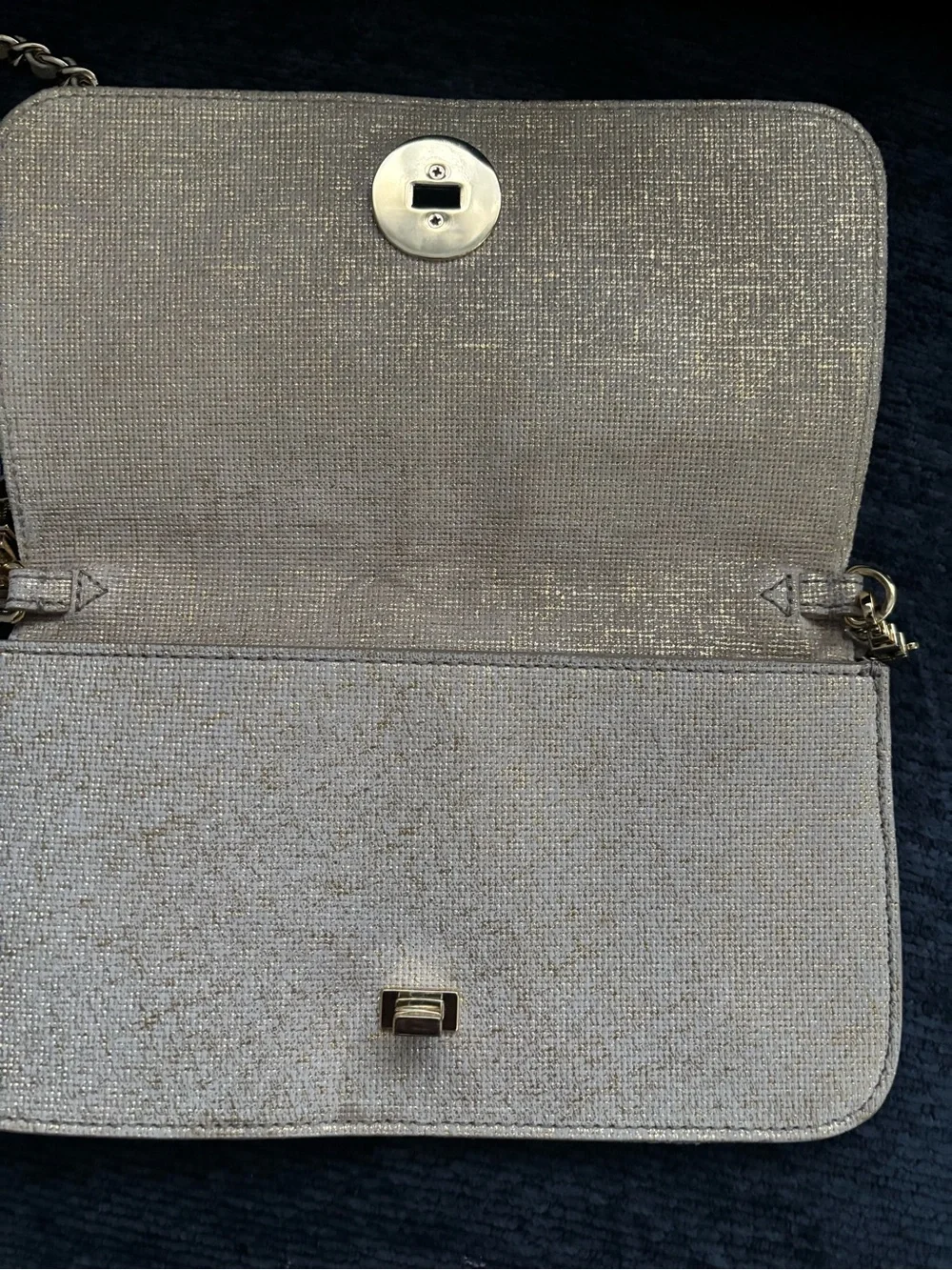 Tory Burch Metallic Gold Chain Crossbody Bag
